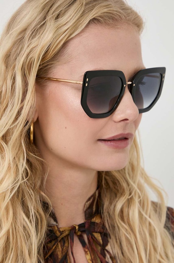 Isabel Marant okulary przeciwsłoneczne kocie oczy czarny IM.0149/S