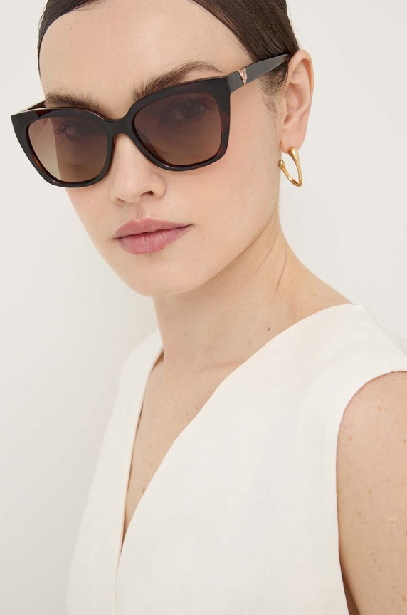 Guess okulary przeciwsłoneczne gradientowa brązowy GU7878.5352H