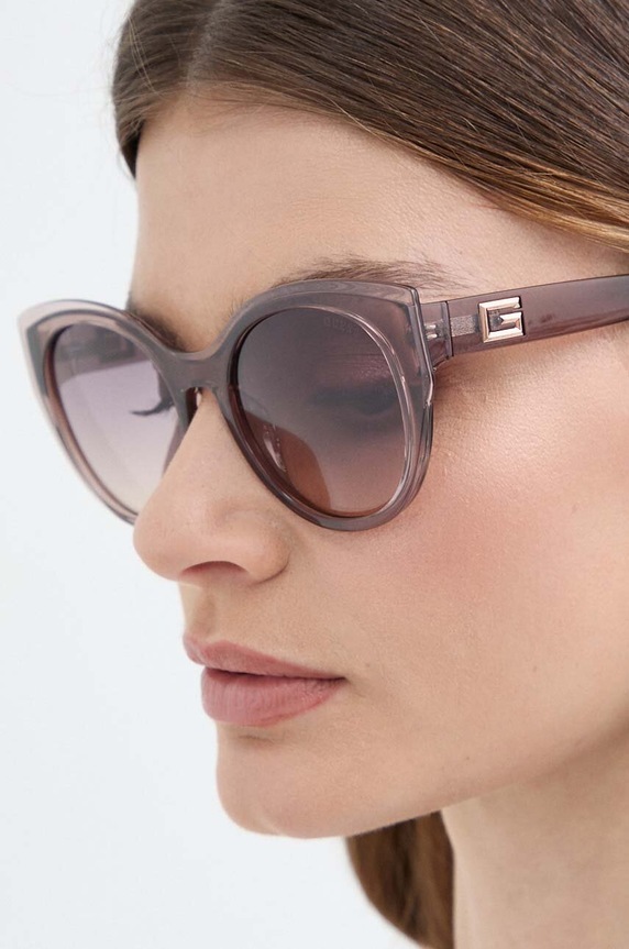 Guess okulary przeciwsłoneczne GU7909.5359Z beżowy