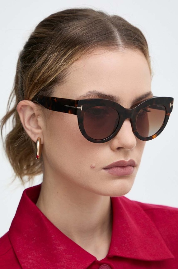 Sluneční brýle Tom Ford gradientní hnědá FT1063.5152T
