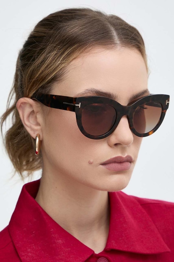 Sluneční brýle Tom Ford gradientní hnědá FT1063.5152T