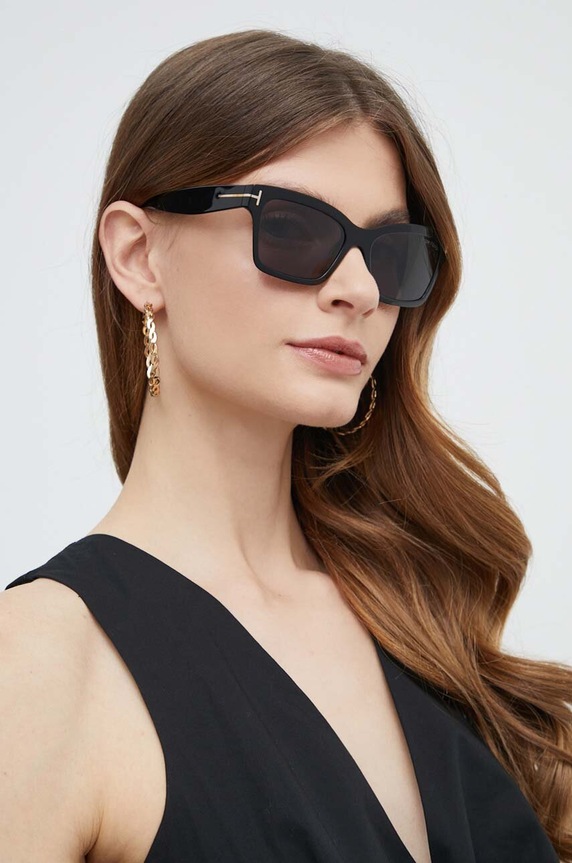 Sunčane naočale Tom Ford Mikel jednobojno crna FT1085.5401A
