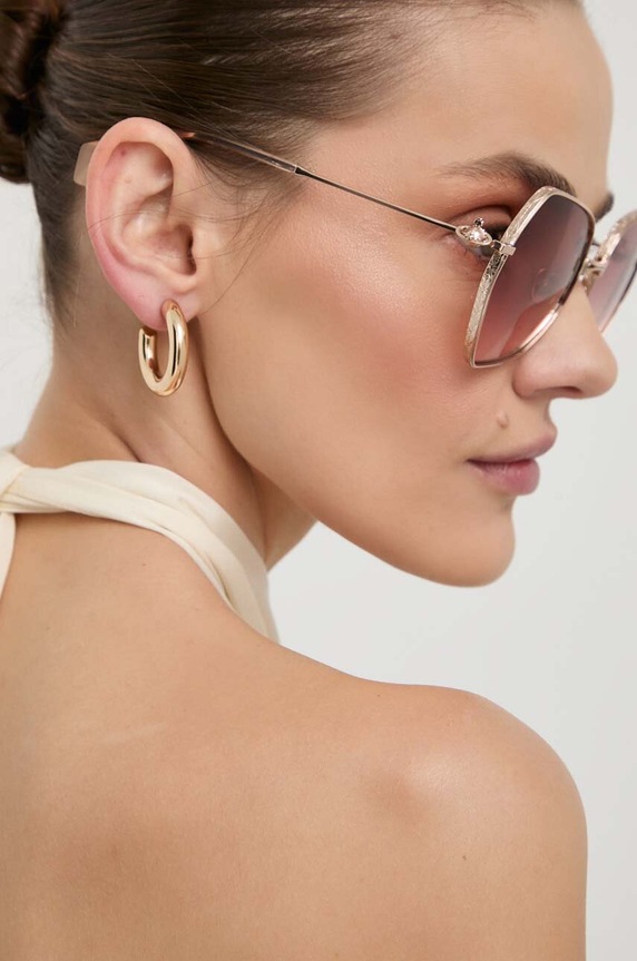 Vivienne Westwood okulary przeciwsłoneczne VW702345757 beżowy