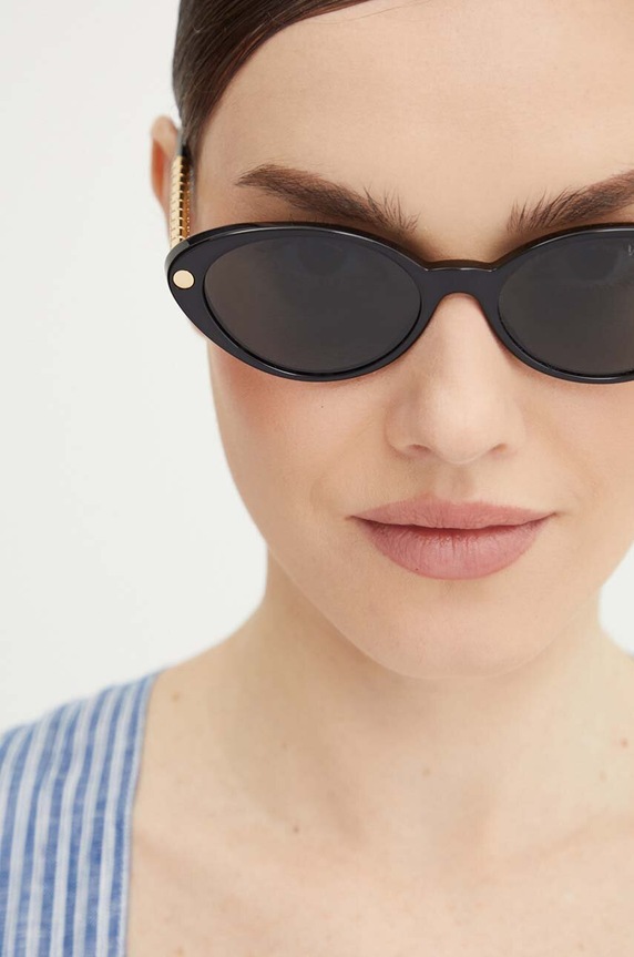 Versace okulary przeciwsłoneczne okrągłe czarny 0VE4469