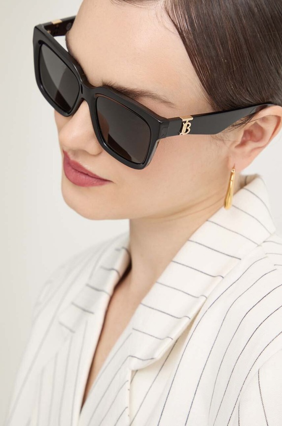 Burberry okulary przeciwsłoneczne jednolita czarny 0BE4419