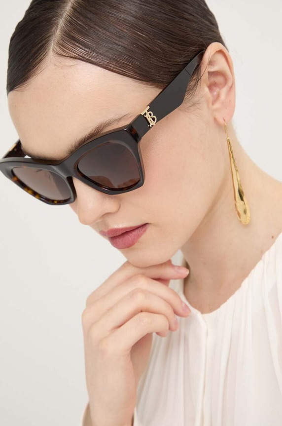 Burberry ochelari de soare ochi de pisică maro 0BE4420U