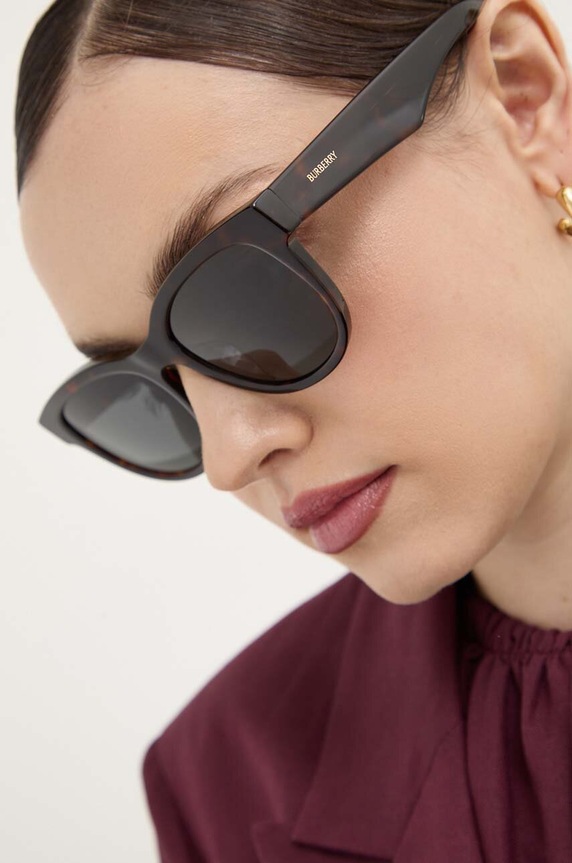Sunčane naočale Burberry jednobojno smeđa 0BE4432U