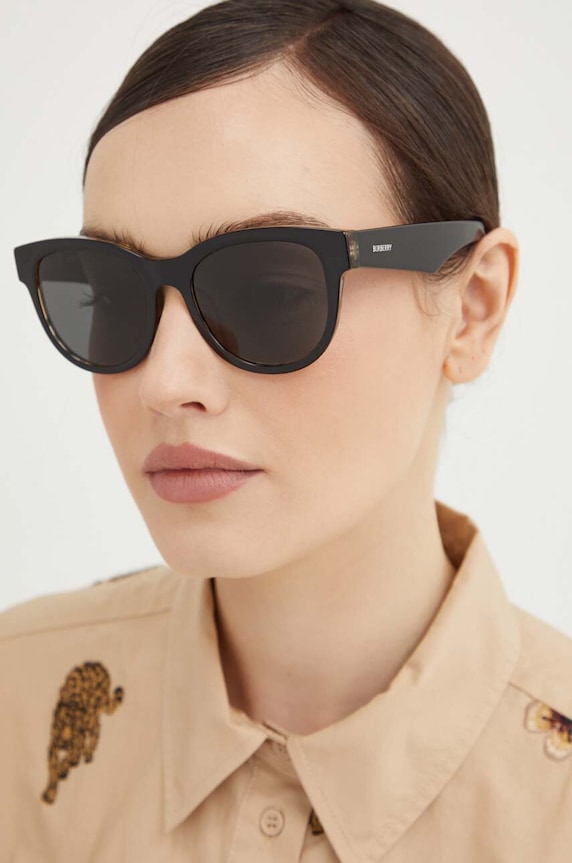Burberry okulary przeciwsłoneczne jednolita czarny 0BE4432U