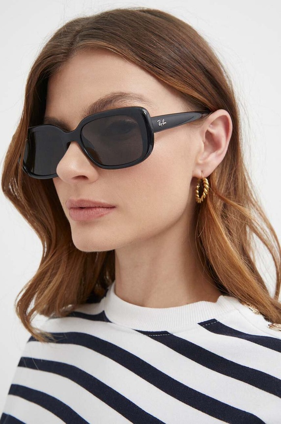 Ray-Ban okulary przeciwsłoneczne jednolita czarny 0RB4421D