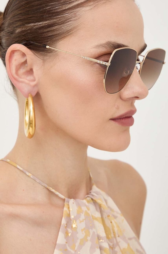 Γυαλιά ηλίου Jimmy Choo γεωμετρικό καφέ 0JC4006BD