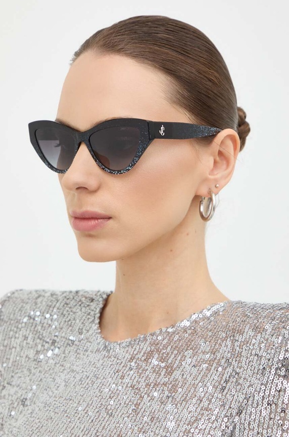 Γυαλιά ηλίου Jimmy Choo cat-eye μαύρο 0JC5004