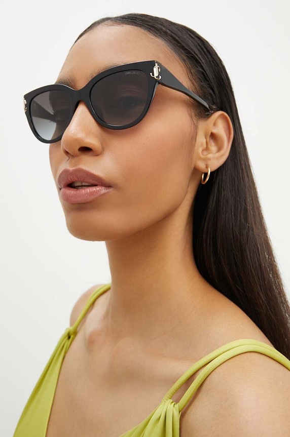 Γυαλιά ηλίου Jimmy Choo cat-eye μαύρο 0JC5018U