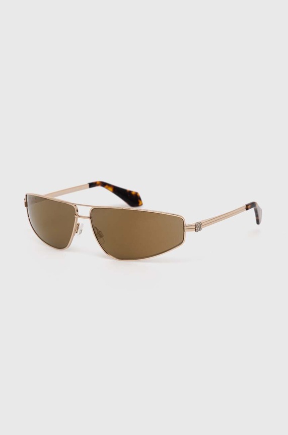 Palm Angels okulary przeciwsłoneczne jednolita brązowy PERI059.647676