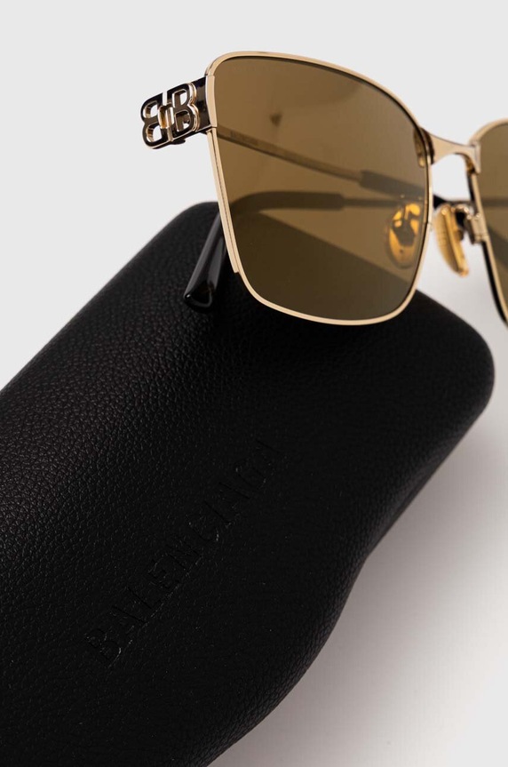 Balenciaga ochelari de soare aur BB0338SK