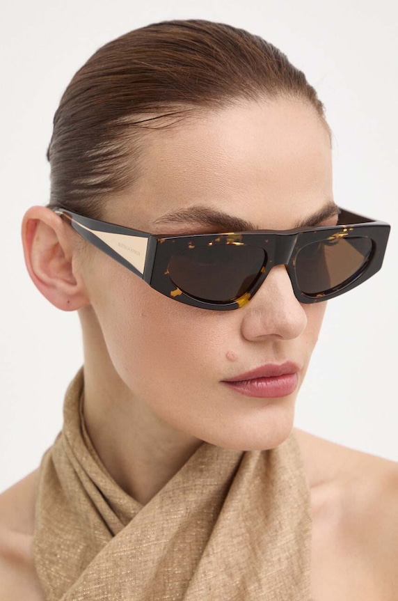 Sluneční brýle Bottega Veneta obdélníkový hnědá BV1277S