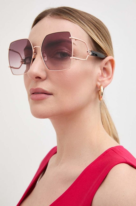 Slnečné okuliare Gucci hladký zlatá GG1564SA
