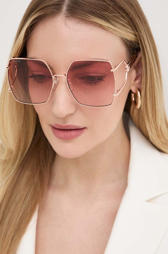 Slnečné okuliare Gucci hladký ružová GG1564SA