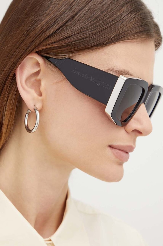 Γυαλιά ηλίου Alexander McQueen AM0446S μαύρο