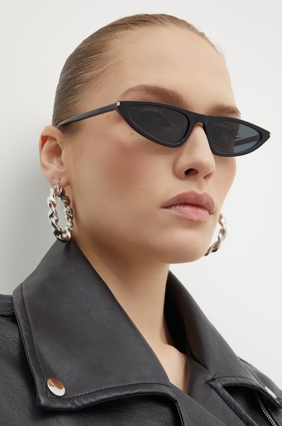 Saint Laurent okulary przeciwsłoneczne jednolita czarny SL.703