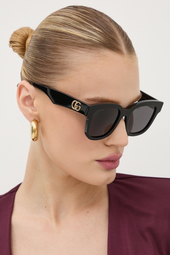 Sončna očala Gucci Pravokotna črna GG0998S