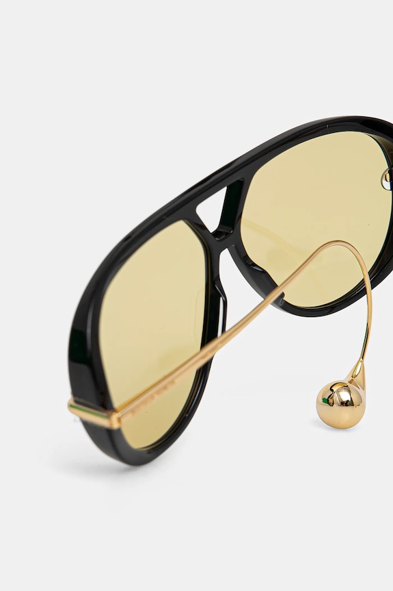 Bottega Veneta Ochelari de soare aviator dama negru BV1273S