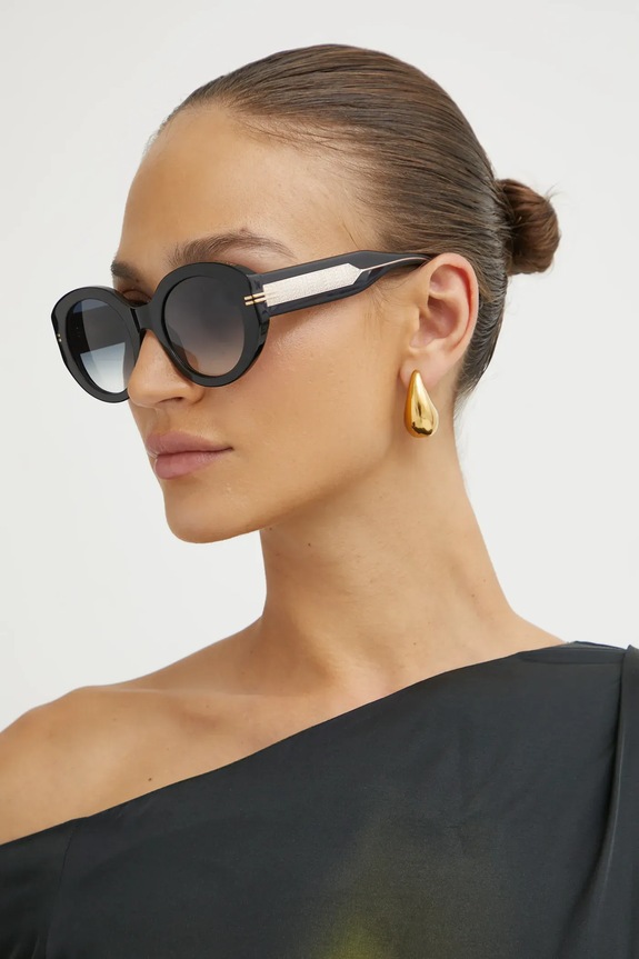 Marc Jacobs okulary przeciwsłoneczne damskie okrągłe czarny MJ.1110/S