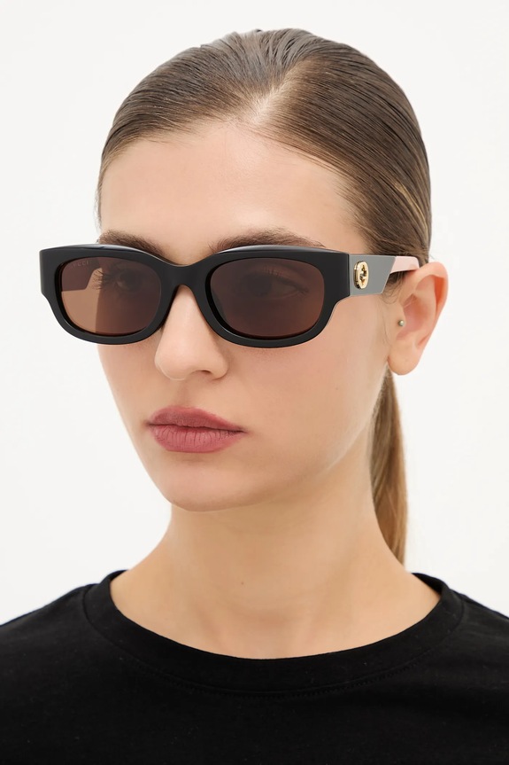 Gucci okulary przeciwsłoneczne prostokątne czarny GG1667SK