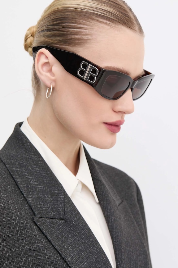 Slnečné okuliare Balenciaga BB0360S hnedá