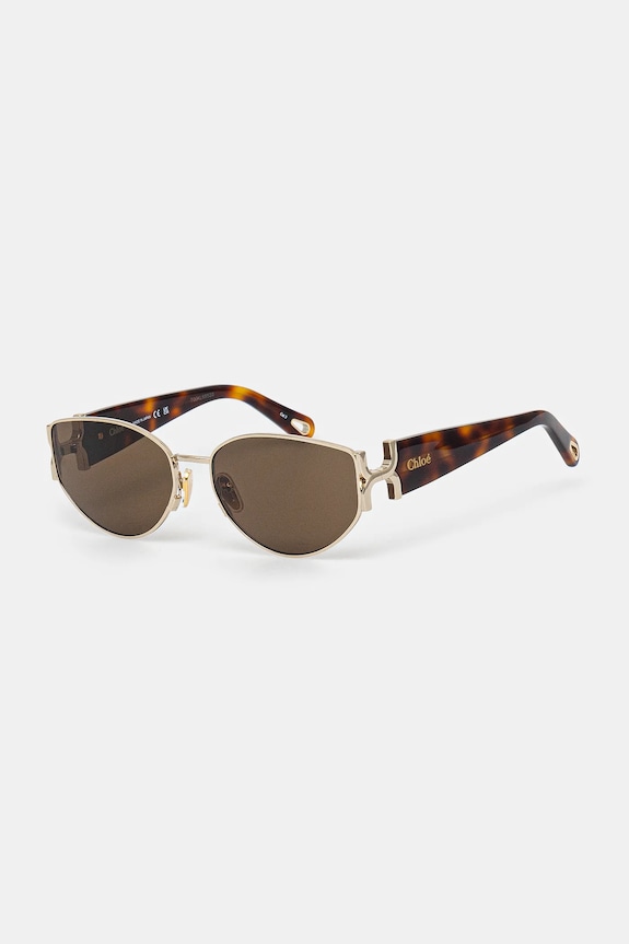 Chloe okulary przeciwsłoneczne damskie jednolita złoty CH0260S