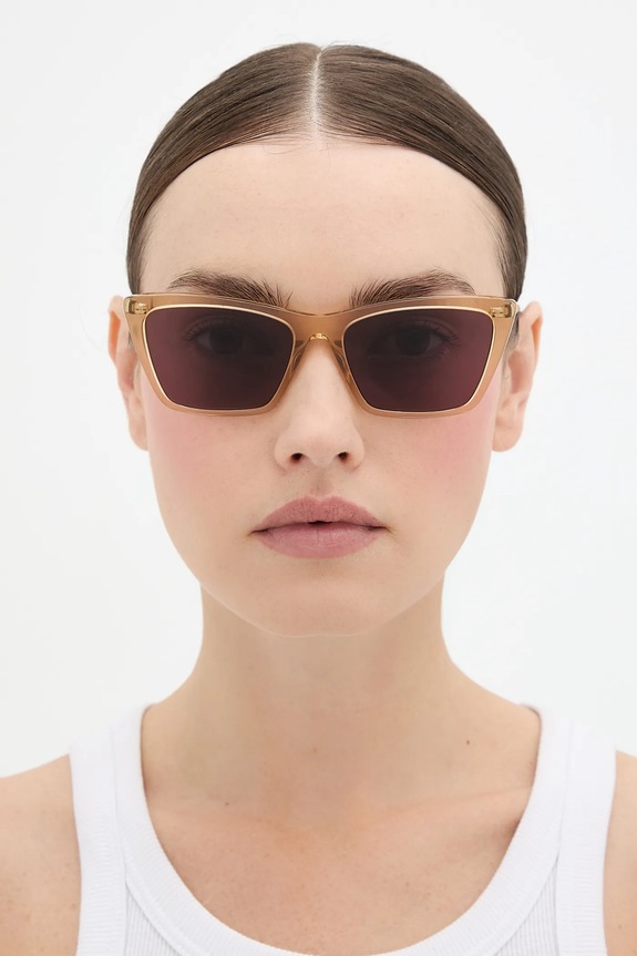 Slnečné okuliare Saint Laurent SL.737.MICA.THIN béžová