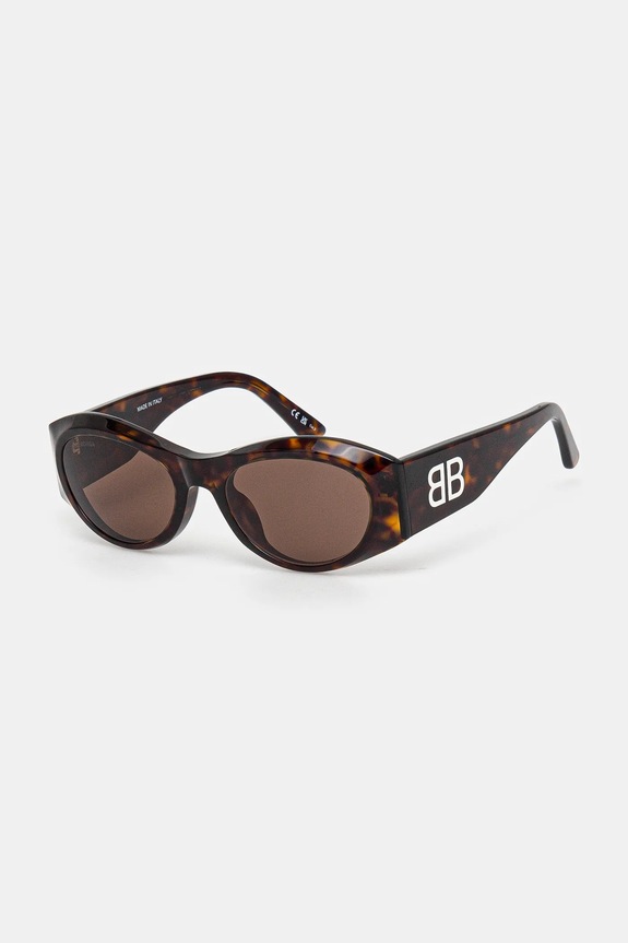 Balenciaga okulary przeciwsłoneczne gładka z detalem pomarańczowy BB0396SK