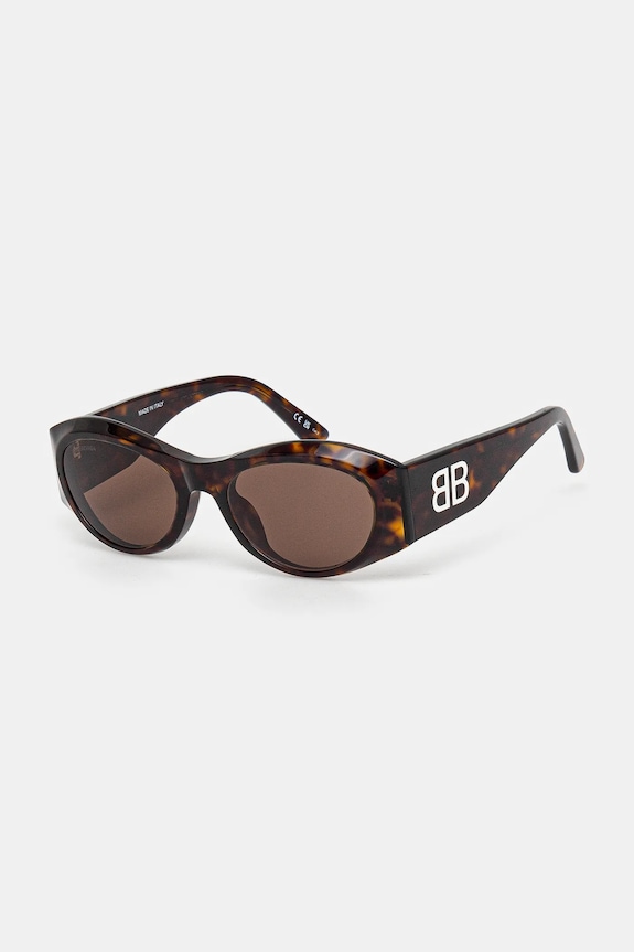 Balenciaga okulary przeciwsłoneczne gładka z detalem pomarańczowy BB0396SK