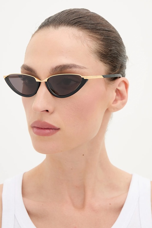Bottega Veneta ochelari de soare ochi de pisică negru BV1346S