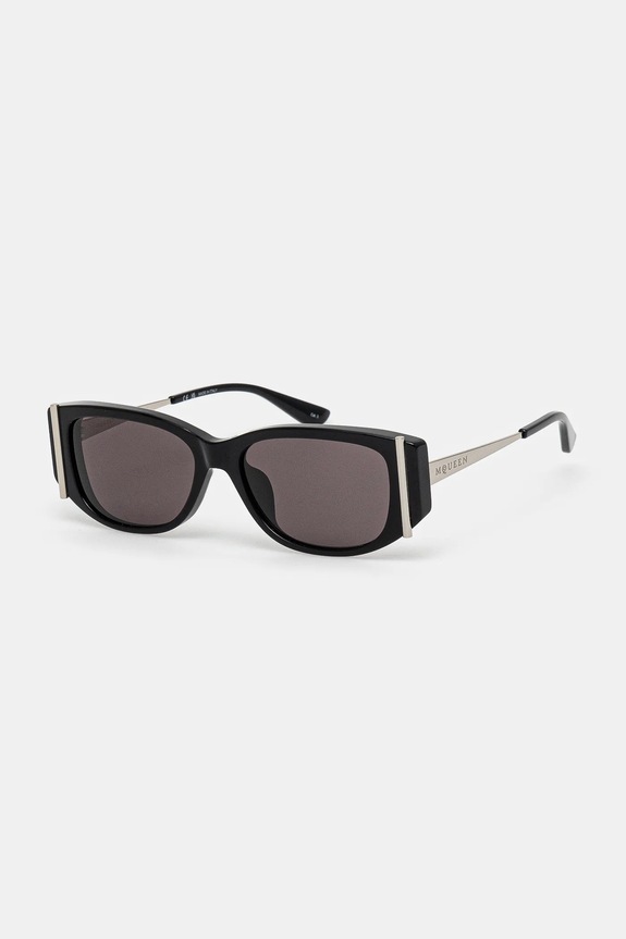 Alexander McQueen occhiali da sole a tinta unita nero AM0494SA