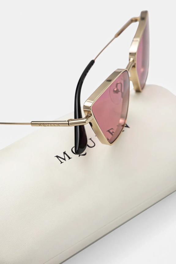 Alexander McQueen okulary przeciwsłoneczne złoty AM0501S