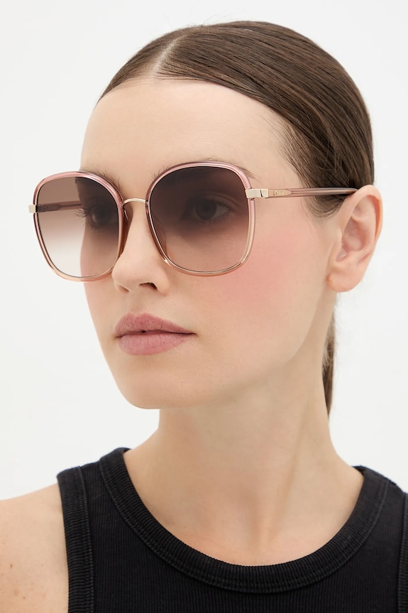 Солнцезащитные очки Chloé круглые оранжевый CH0031S