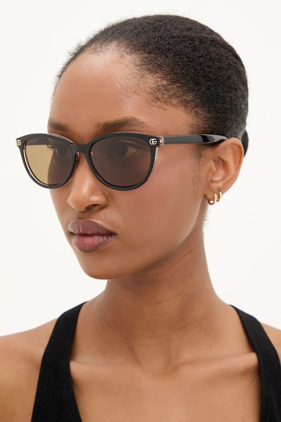 Gucci ochelari de soare dreptunghiular negru GG1818SK