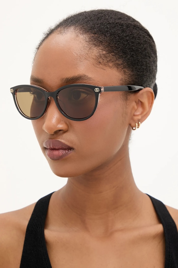 Gucci ochelari de soare dreptunghiular negru GG1818SK