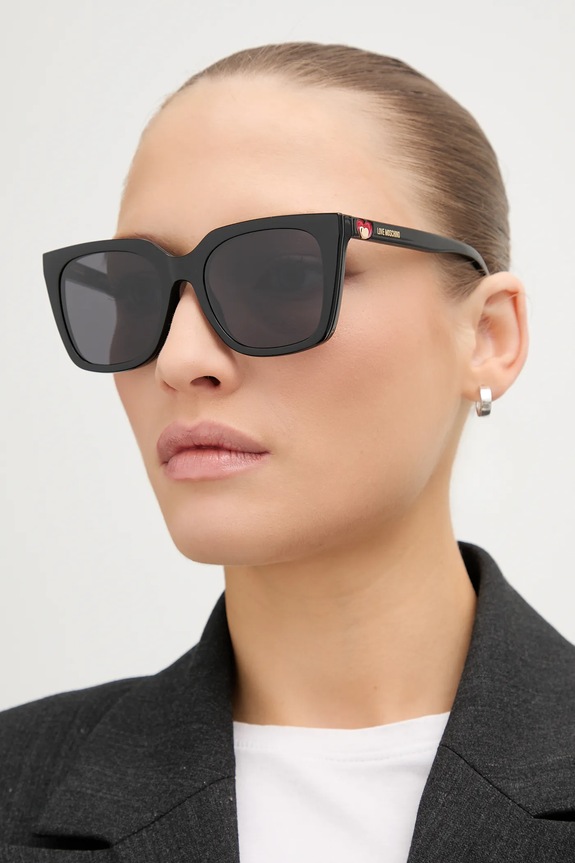 Sunčane naočale Love Moschino jednobojno crna MOL055/CS