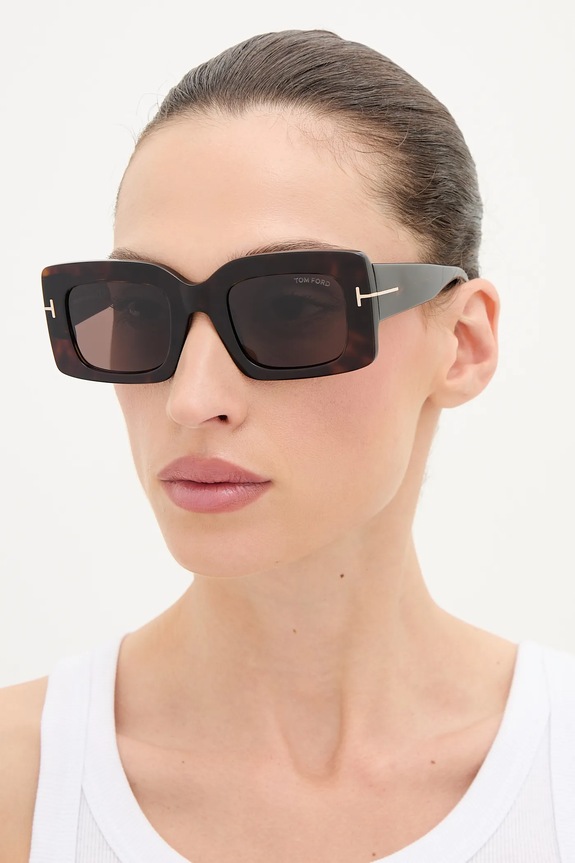 Tom Ford occhiali da sole Brigitta a tinta unita nero FT1188.5052E