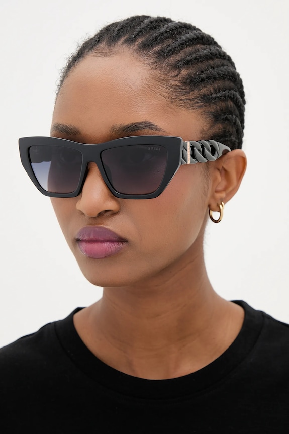 Sunčane naočale Guess pravokutne crna GU00111.5601B