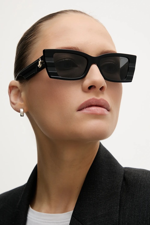 Γυαλιά ηλίου Jimmy Choo ορθογώνιο μαύρο 0JC5009
