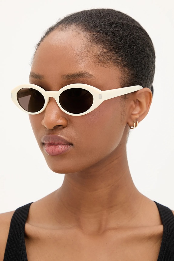 Saint Laurent okulary przeciwsłoneczne jednolita beżowy SL.567