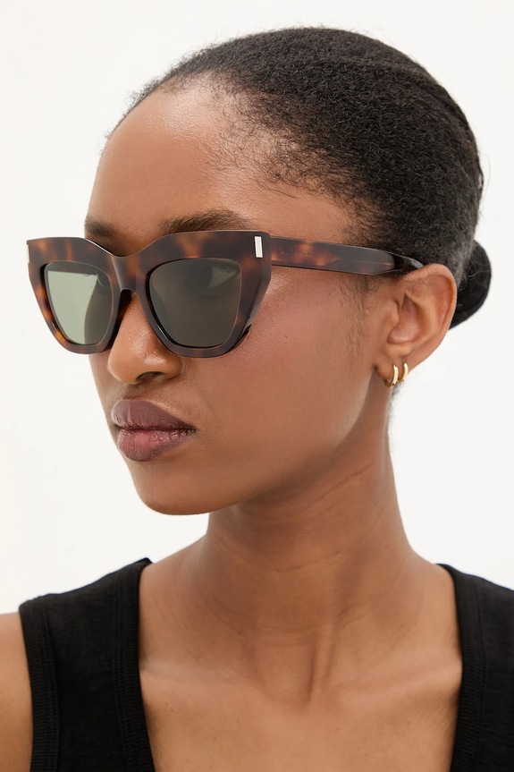 Saint Laurent okulary przeciwsłoneczne jednolita brązowy SL.759