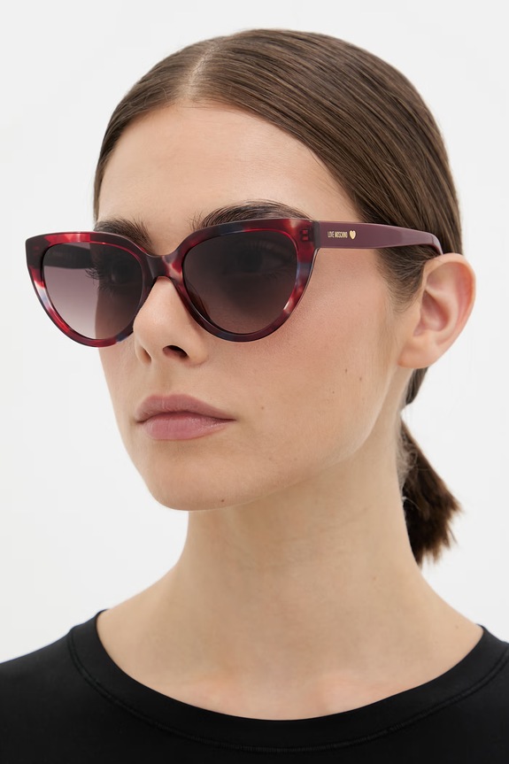 Love Moschino slnečné okuliare dámske burgundské MOL095/S