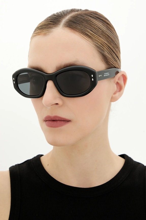 Isabel Marant ochelari de soare dreptunghiular negru IM.0237/S
