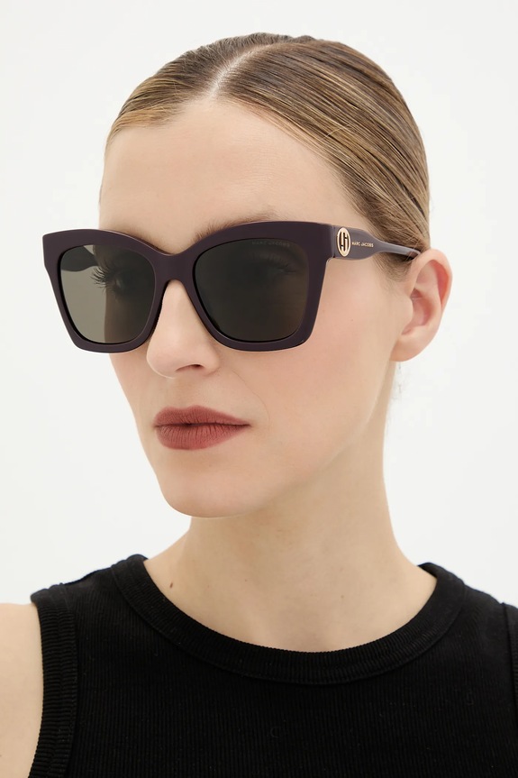 Сонцезахисні окуляри Marc Jacobs однотонна з деталлю фіолетовий MARC.853/S