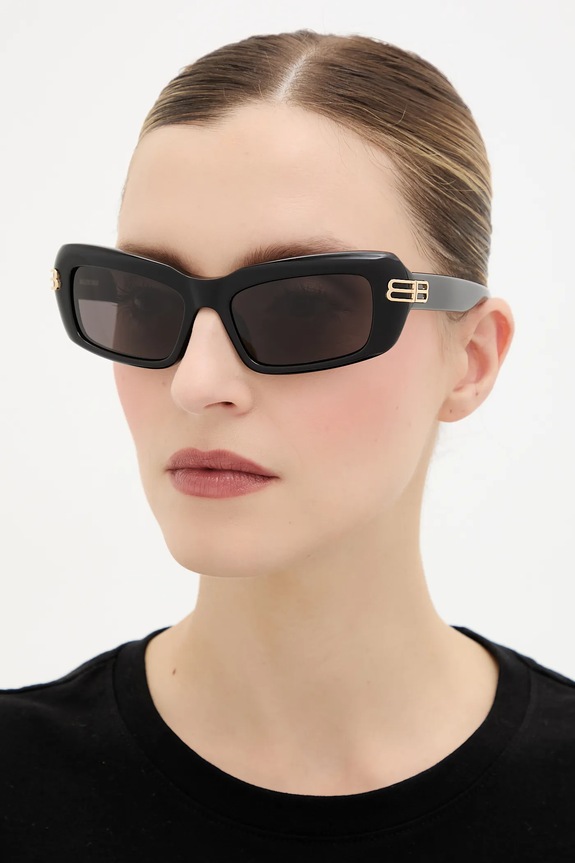 Balenciaga okulary przeciwsłoneczne jednolita czarny BB0432S