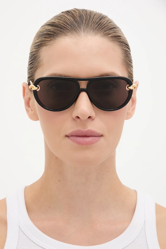 Bottega Veneta okulary przeciwsłoneczne BV1418S czarny