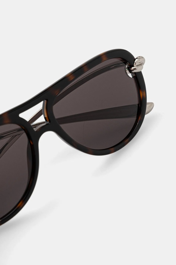 Bottega Veneta okulary przeciwsłoneczne srebrny BV1418S